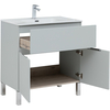 Aquanet 277552 Тумба Алвита new 80 напольная 1 ящ., 2 дв. цв.серый (277552)