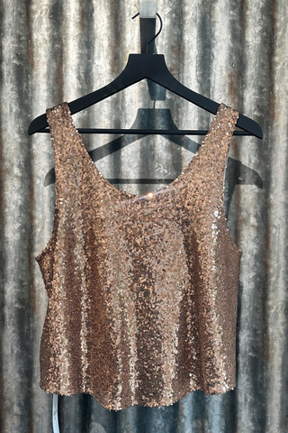 SAMPLE SALE Майка с отделкой пайетками