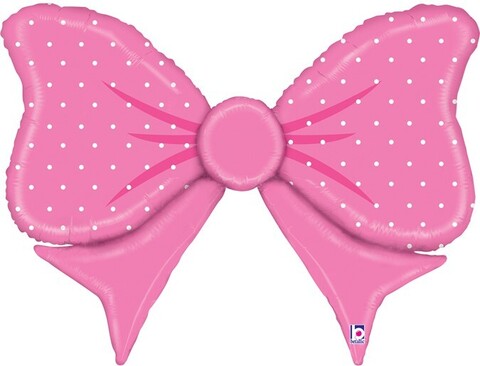 Шар (35''/89 см) Фигура, Бант, Розовый