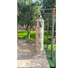 Уличный боксерский мешок STREET KICK FILIPPOV 110см/40см/35-40кг, бело-зеленый