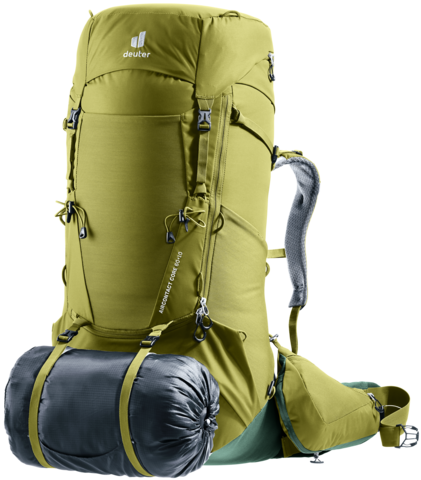 Картинка рюкзак туристический Deuter Aircontact Core 60+10 Cactus-Ivy - 4
