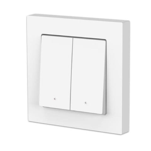 Умный выключатель двухклавишный с подсветкой, проводной с нейтралью, Zigbee. Цвет Белый. AtlasDesign SMART SBER от Systeme Electric. ATN000153Z