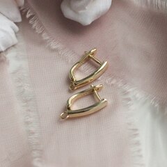 Швензы 15*3 мм с английским замком, позолота, Ш037