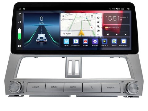 Магнитола Toyota Land Cruiser Prado 150 (2017-2021) Android 12 6/128GB QLED DSP 4G модель TO-137