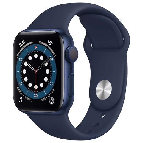 Смарт-часы Apple Watch S6 44mm Blue Aluminum Case with Deep Navy Sport Band (M00J3RU/A)