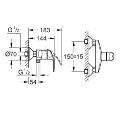 Смеситель для душа Grohe Eurosmart New 33555002
