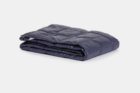 Плед дорожный пуховый 140х200 German Grass Travel Plaid Ink синий