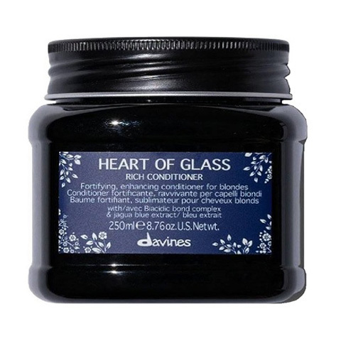 Davines HEART OF GLASS: Кондиционер питательный для защиты и сияния блонд (Rich Conditioner)