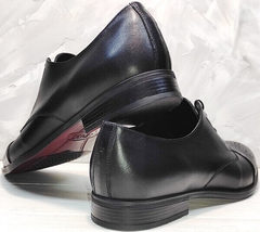 Хорошие мужские туфли на выпускной Ikoc 2249-1 Black Leather.
