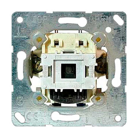 Механизм выключателя/переключателя одноклавишный с подсветкой, на 2 направления(проходной) 10АХ, 250В. ECO PROFI/Deco/Standart. EP406KOU