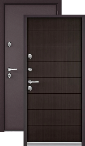 Термодверь входная Мастино (Бульдорс) Термо Стандарт МП 10Т-135, 2 замка, 1,6 мм металл, (шоколад букле+шоколад ларче)