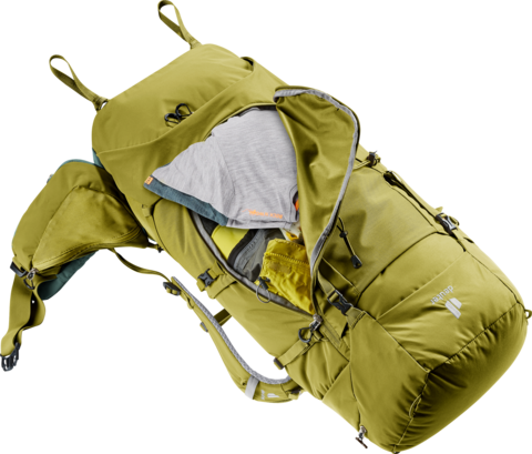 Картинка рюкзак туристический Deuter Aircontact Core 60+10 Cactus-Ivy - 5