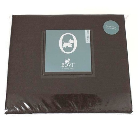 Комплект простыня 240х280 и наволочка Bovi темно-коричневый