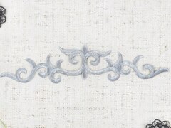 Термоаппликация орнамент, р. 26,5×5,5 см, серебро