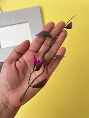 №2 Ампельное растение, зелень искусственная свисающая, сиреневая, 46 см, набор 2 шт.