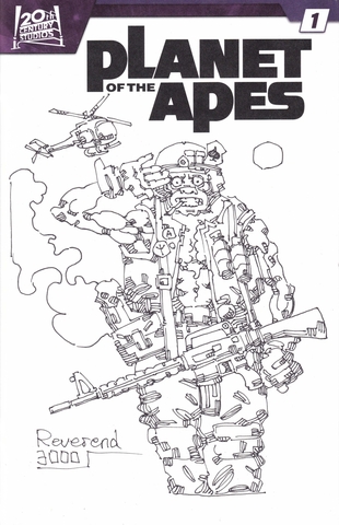 Planet Of The Apes Vol 4 #1 (Cover 28oi) (Reverend 3000)