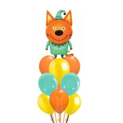 Композиция из шаров "Три кота, Компот"