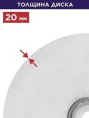 Диск абразивный для точила ПУЛЬСАР 150 х 32 х 20 мм F 60 белый (Al2O3) + кольца переходные (908-344)