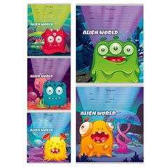 
          Тетрадь 12л., линия, Проф-Пресс, скрепка, мелованная обложка, "Милые монстрики-1", 5 дизайнов в спайке