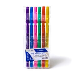 Набор шариковых ручек Alingar, "Point", 6 цветов, 0,7 мм, круглый, цветной пластиковый корпус, ПВХ чехол, европодвес
