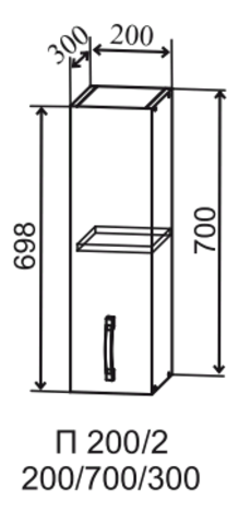 Кухня Манго шкаф верхний 200