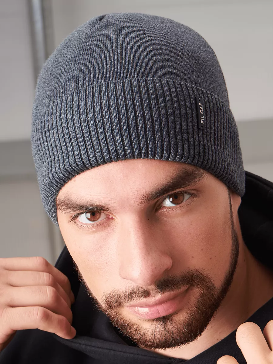 Шапка бини зимняя весенняя с флисом