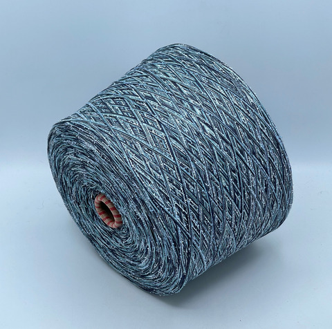 Авторская смотка, 332м, Хлопок/Полиамид/Кашемир/Шелк/Меринос, Зимняя Карелия,38135