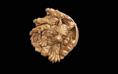 Силиконовый молд Рысь (медальон) № 0461