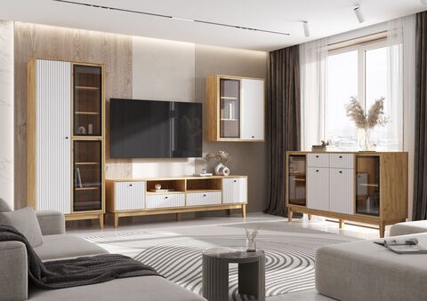 Гостиная Оливия (AGT) Браш Вайт, Дуб Крафт