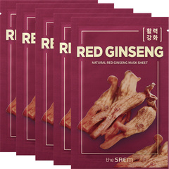 Тканевая маска с экстрактом красного женьшеня THE SAEM Natural Red Ginseng Mask Sheet