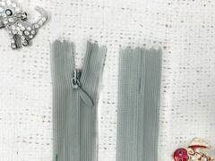 Молнии потайные, L 46 см, серый