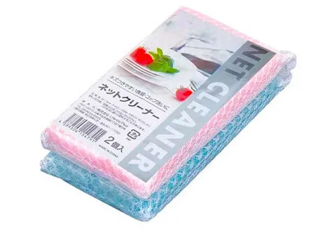 Губка для мытья посуды в сеточке L-D, 2шт