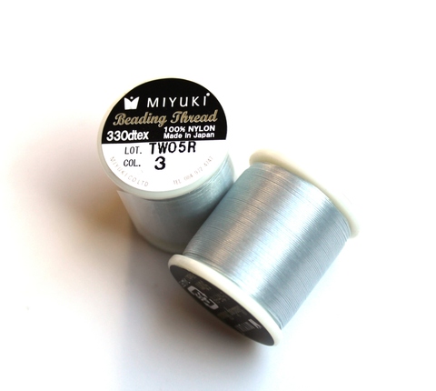Silver. Нитки для бисероплетения Miyuki.