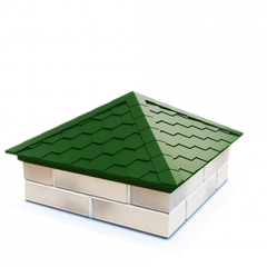 Колпак для забора EVEREST Зеленый (2 х 2)