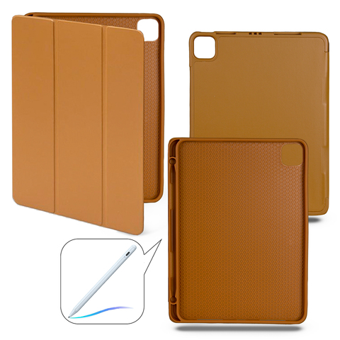 Чехол книжка-подставка Smart Case Pensil со слотом для стилуса для iPad Pro 3 (11") - 2021 (Коричневый / Brown)