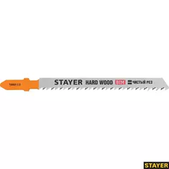 STAYER T101BF, T-хвост., Bi-Metal,по тверд. дереву, шаг зуба 2.5 мм, раб. длина 75 мм, 2 шт, полотна для лобзика, Professional (159901-2.5)