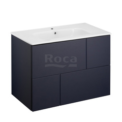 Roca ZRU9307767 Luna модуль для раковины 800 мм, 786х450х560, с 2 ящиками, синий матовый фото