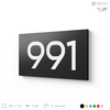 Номер на дверь 991, табличка на дверь для офиса, квартиры, кабинета, аудитории, склада, черная 120х70 мм, Айдентика Технолоджи