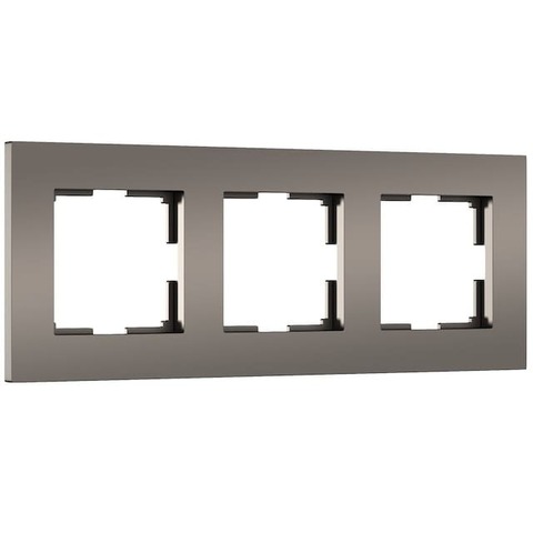 Рамка на 3 поста. Цвет Бронза софт. Werkel(Веркель). Slab. a062814 / W0032963