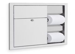 Nofer 12035.S Встраиваемый шкаф с двумя держателями для туалетной бумаги и баком для мусора фото