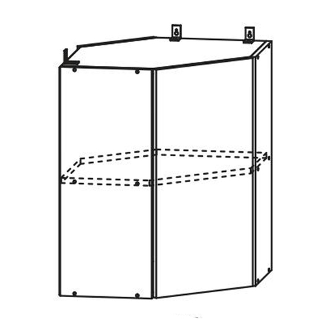 Кухня Страйп Шкаф верхний угловой ШВУ 550*550