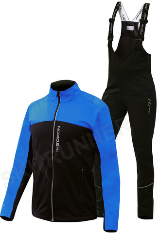 Детский утеплённый лыжный костюм Nordski Active Blue-Black 2020