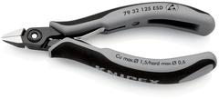 Прецизионные кусачки боковые для электроники ESD чернёные 125 мм KNIPEX 7932125ESD