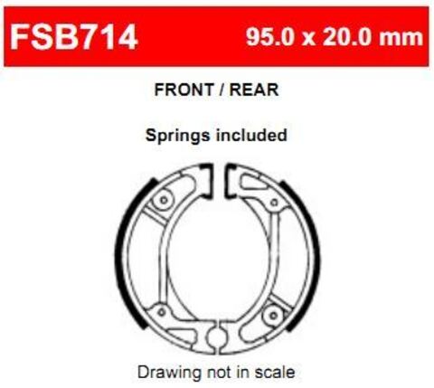 FSB714 Тормозные колодки барабанные MOTO, коробка 2 шт
