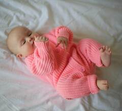 Вязаный комбинезон Woolly (роза)