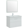 Aquanet 312430 Тумба с раковиной Ирис new 80 подвесная 1 ящ. 2 фасада цв.белый глянец (312430)