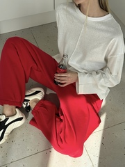 Красные хлопковые спортивные брюки