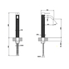 Gessi 316 Смеситель для раковины на 1 отверстие, высокий h=305мм, без донного клапана, излив 123мм, цвет: steel brushed 54209#239