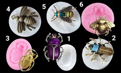 Силиконовые молды Насекомые Набор 6 штук.