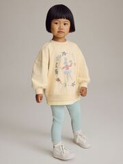 Толстовка и легинсы в комплекте для девочки Next E51-358, Светло-желтый, Мятный